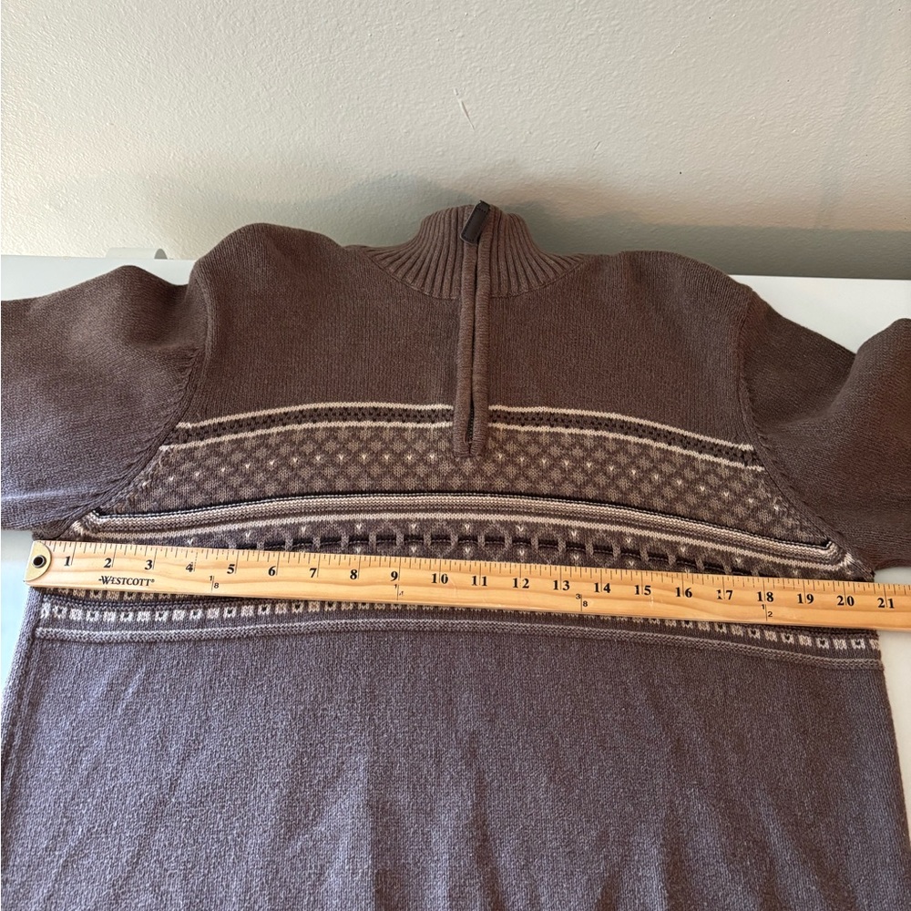 Oscar de la Renta Sweater partial zip size large - Picture 6 of 7